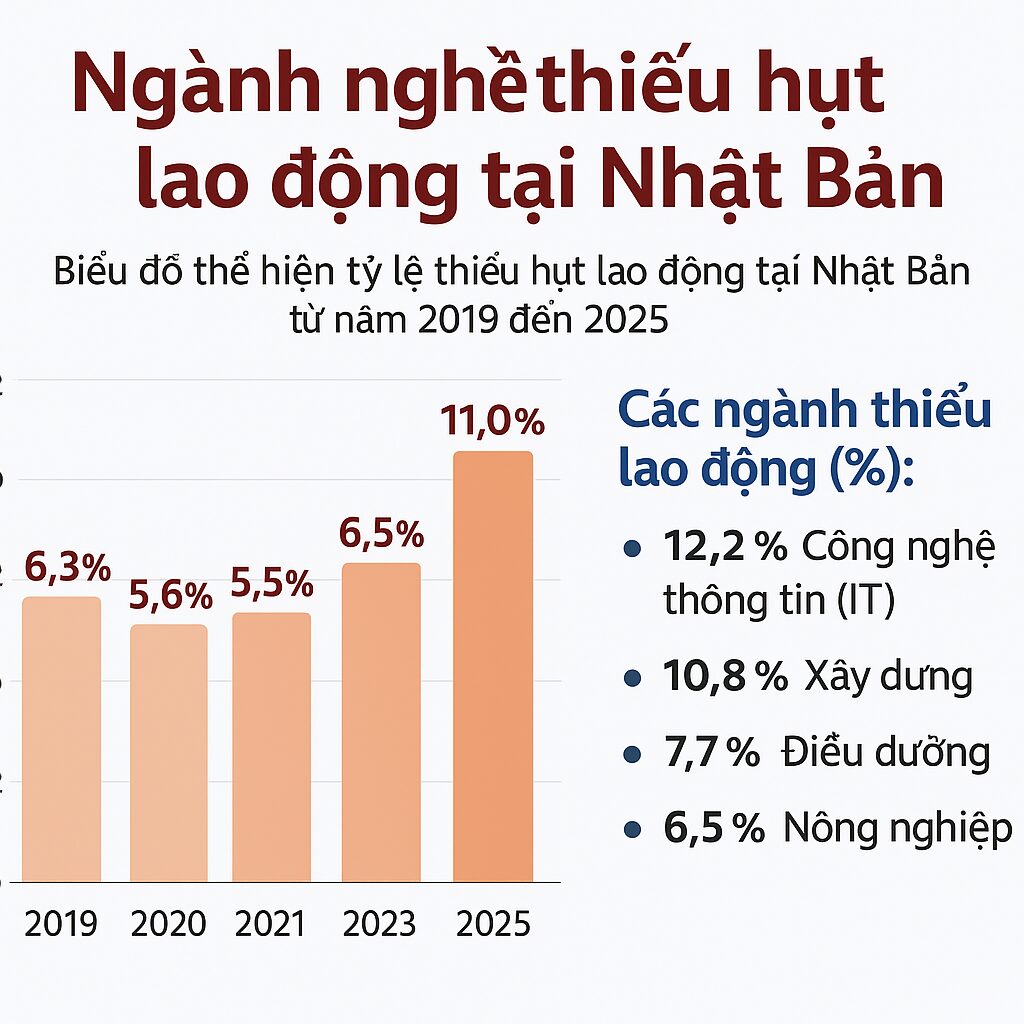 Ngành nghề thiếu hụt lao động tại Nhật